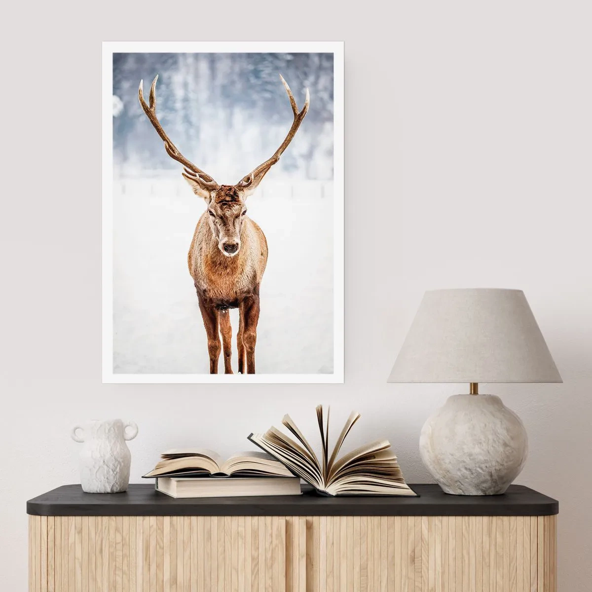 Poster - Recht uit de sneeuwmist - 30x40 cm