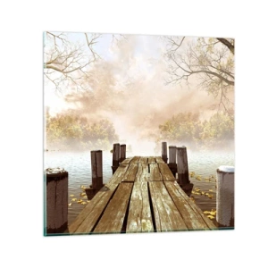 Schilderen op glas - Het milde verdriet van de herfst - 60x60 cm