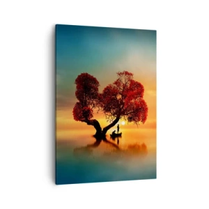 Schilderen op canvas - Afstanders en de stilte van de wereldlozen - 50x70 cm