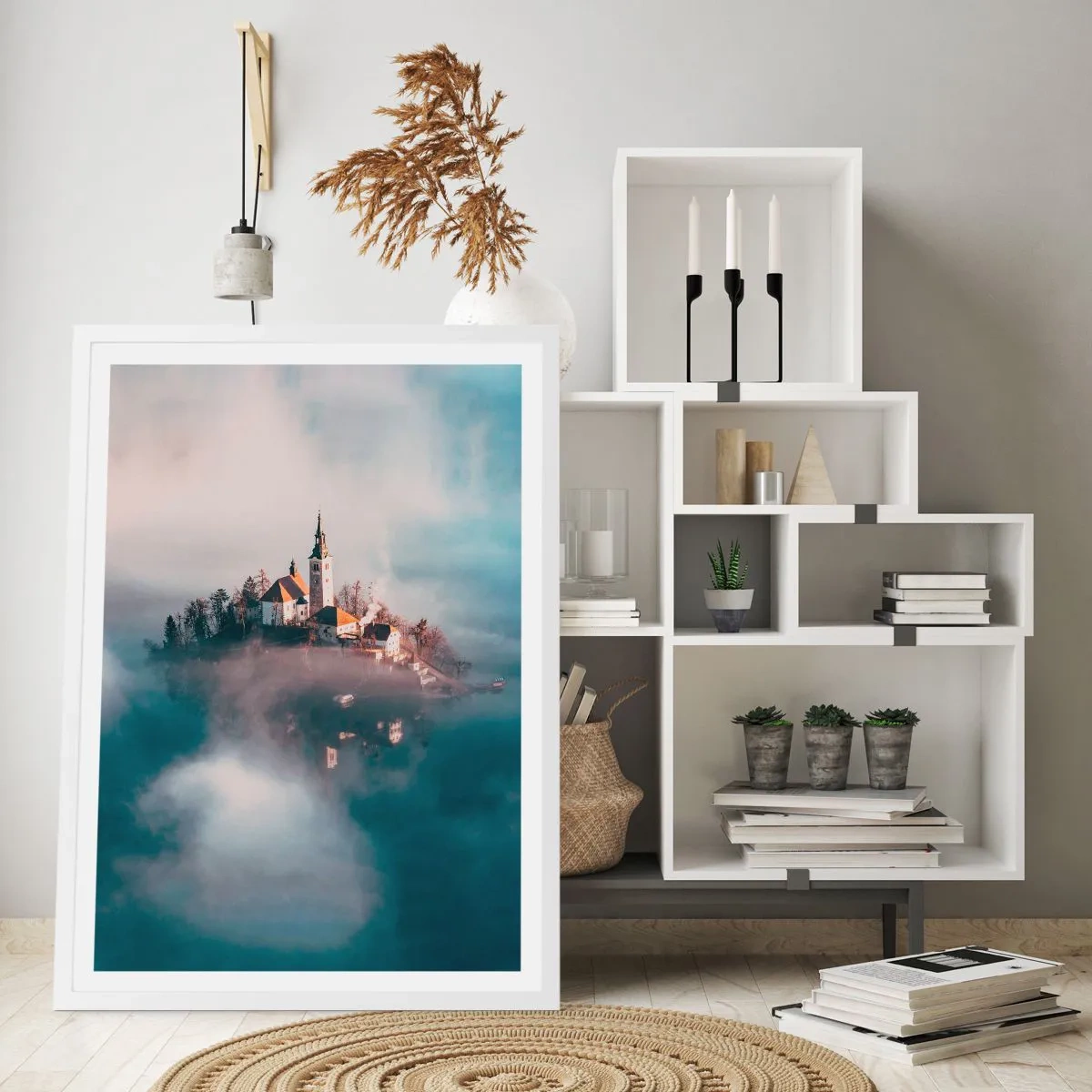 Poster in een witte lijst - droom eiland - 70x100 cm