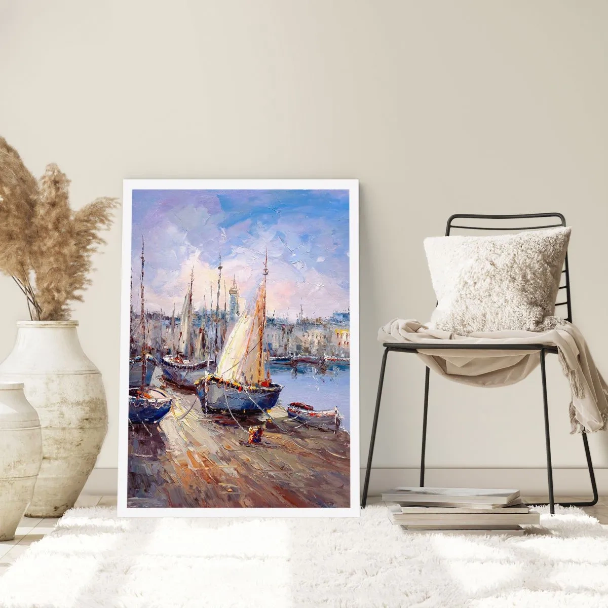 Poster - Een stad aan de baai - 50x70 cm