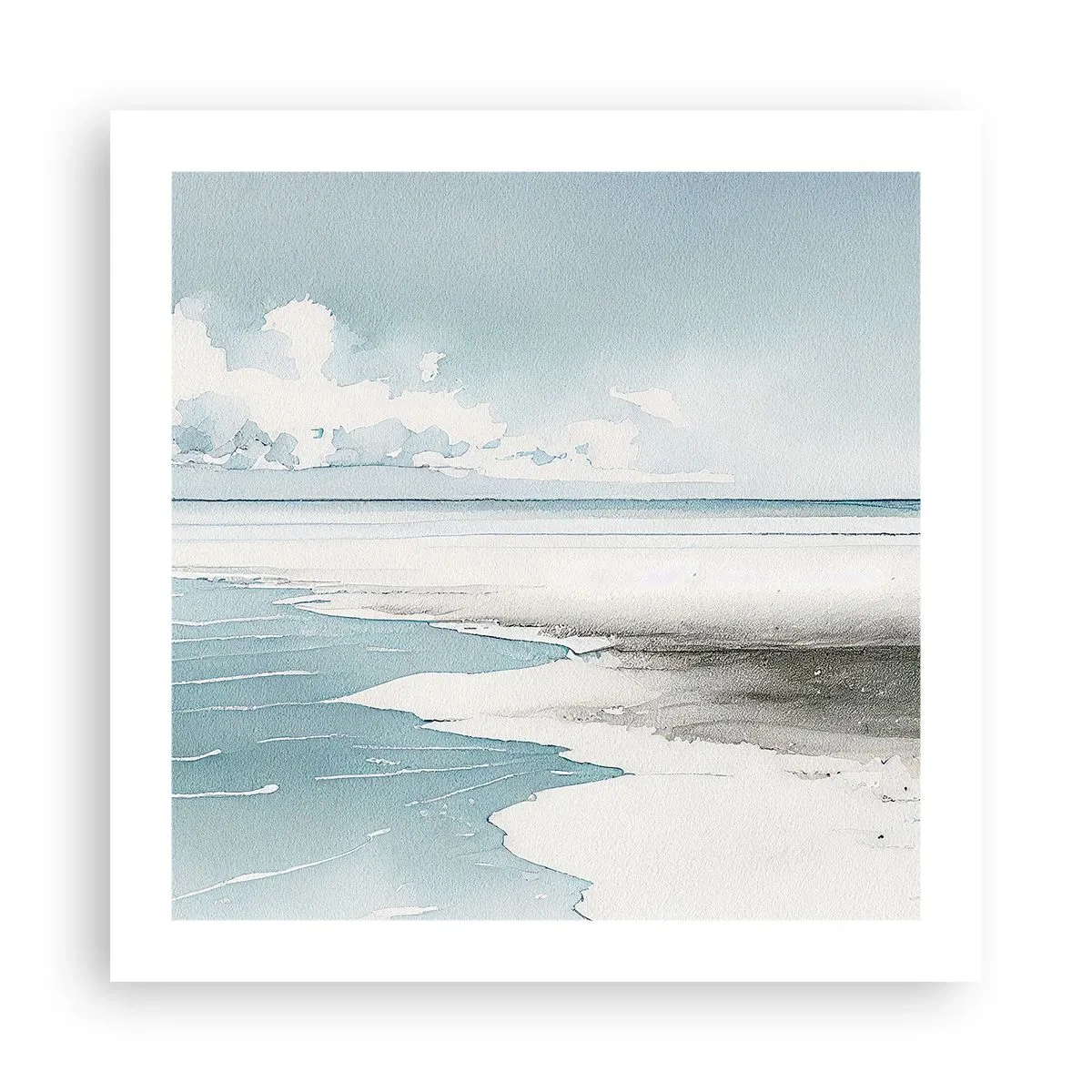 Poster - Zachte vloed - 50x50 cm