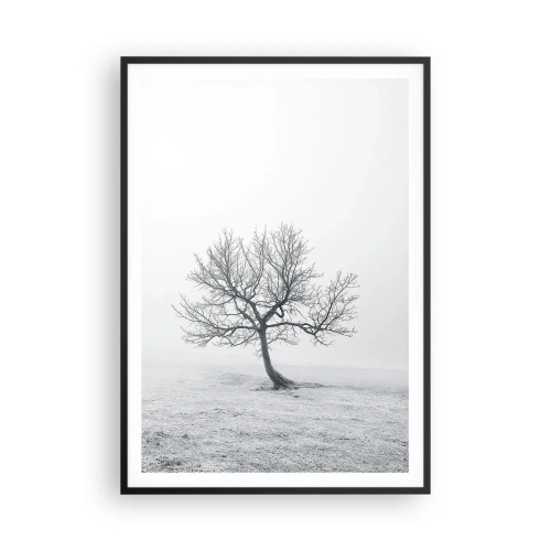 Poster in een zwarte lijst - Tegen het niets - 70x100 cm