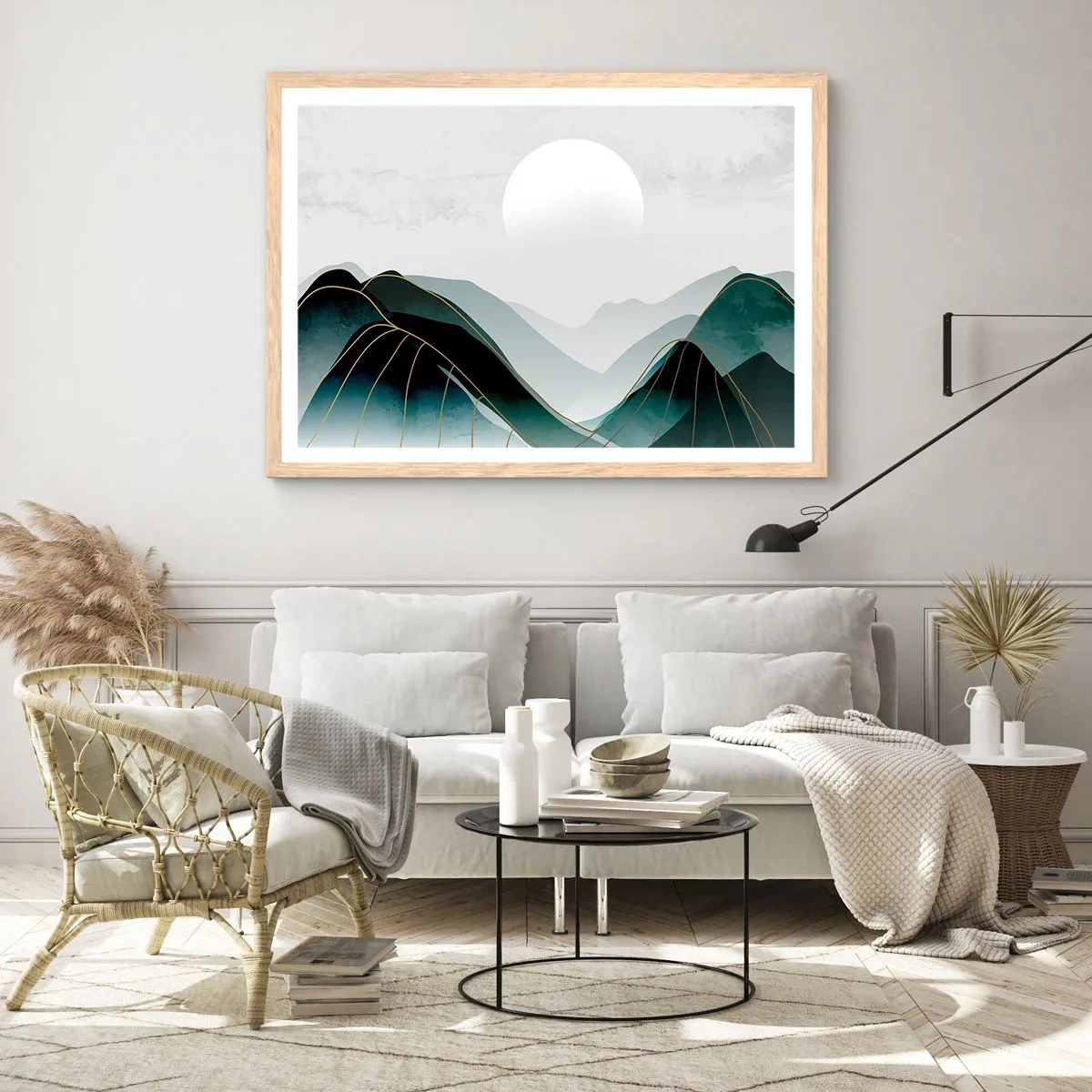 Een poster in een licht eiken lijst - In volle majesteit - 40x30 cm