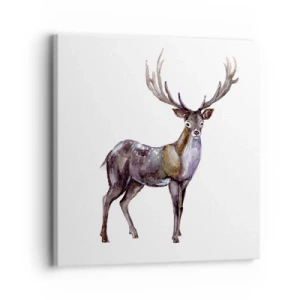 Schilderen op canvas - Koning van het noordelijke bos - 30x30 cm