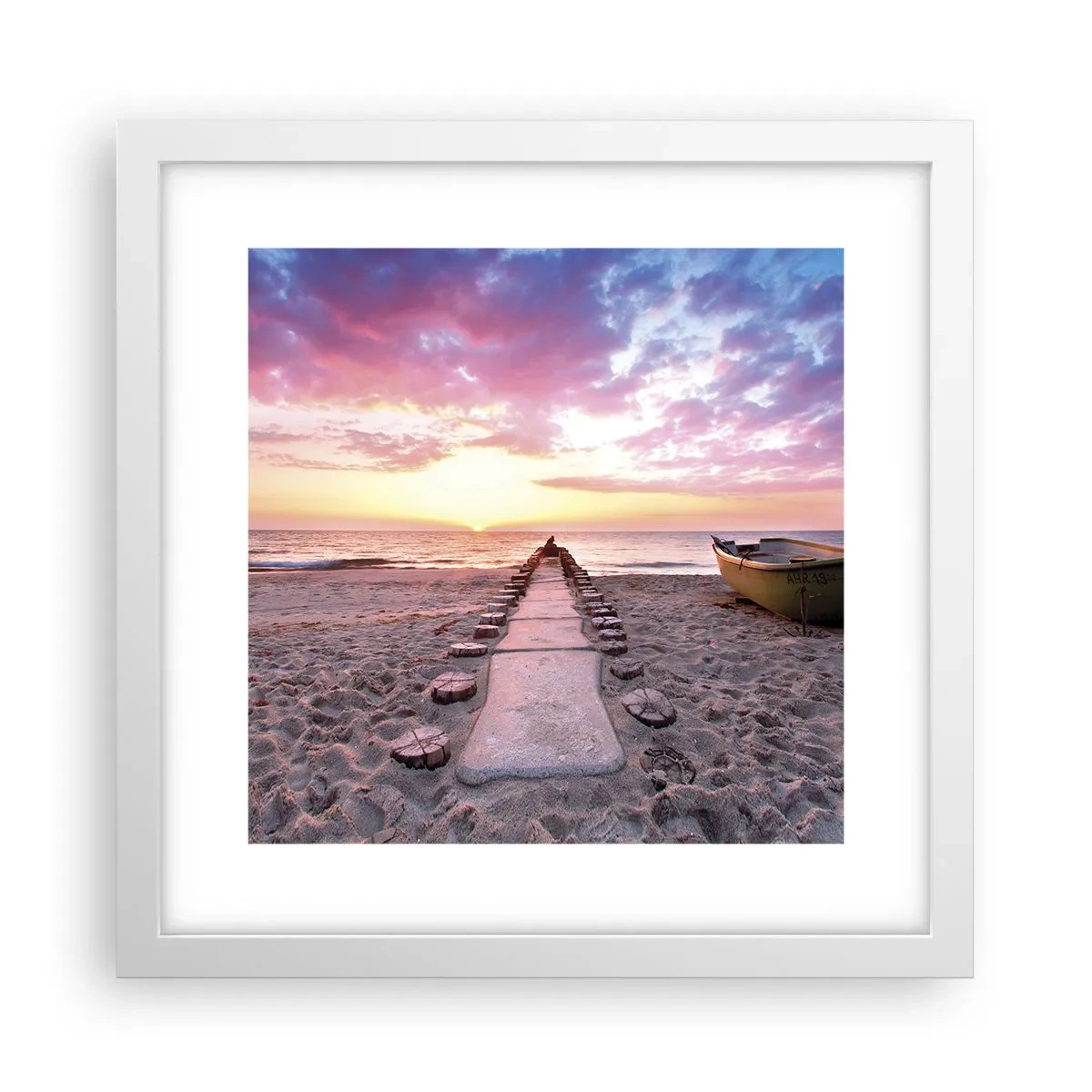 Poster in een witte lijst - Een moment van diepe ervaring - 30x30 cm