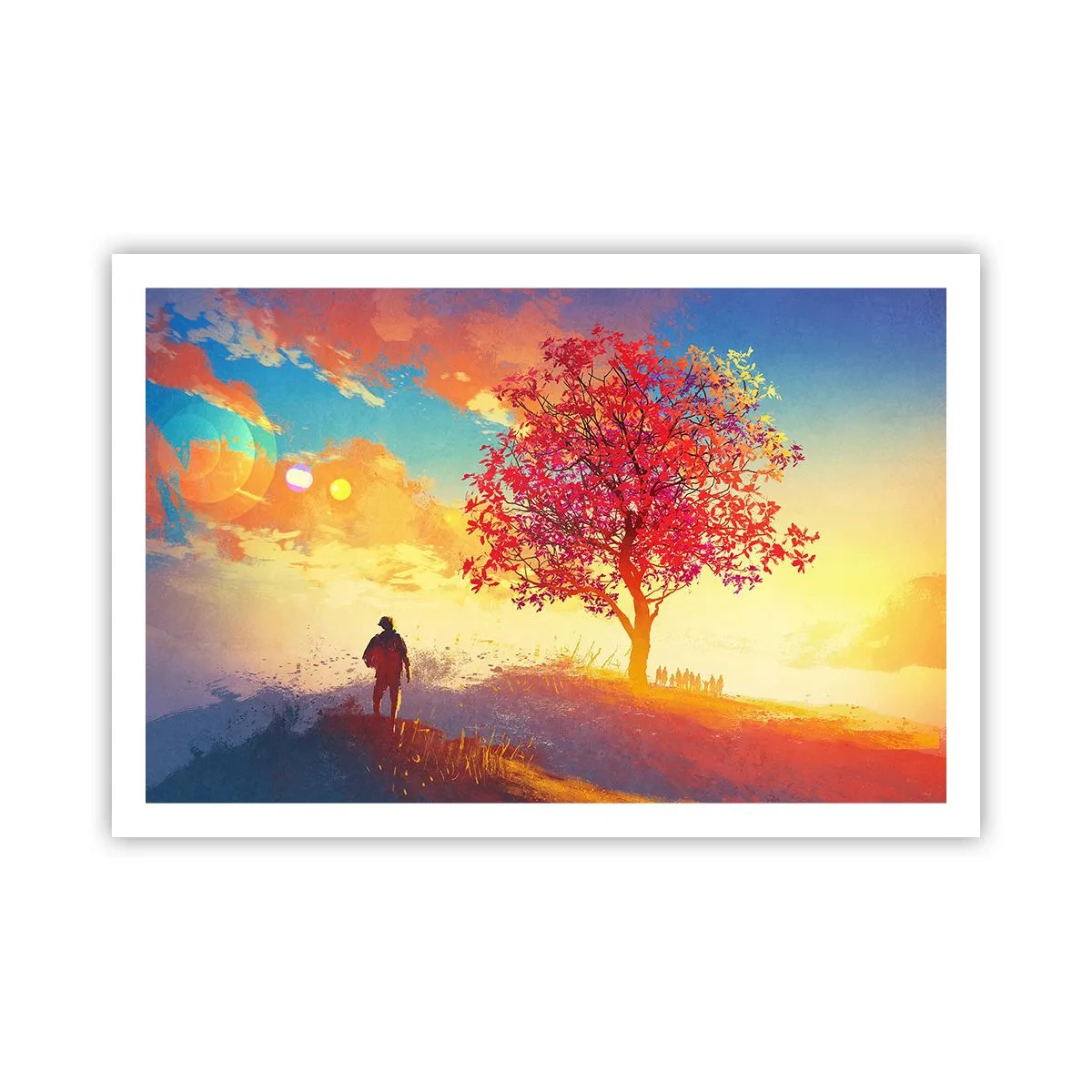 Poster - Pelgrim bij de bestemming - 91x61 cm