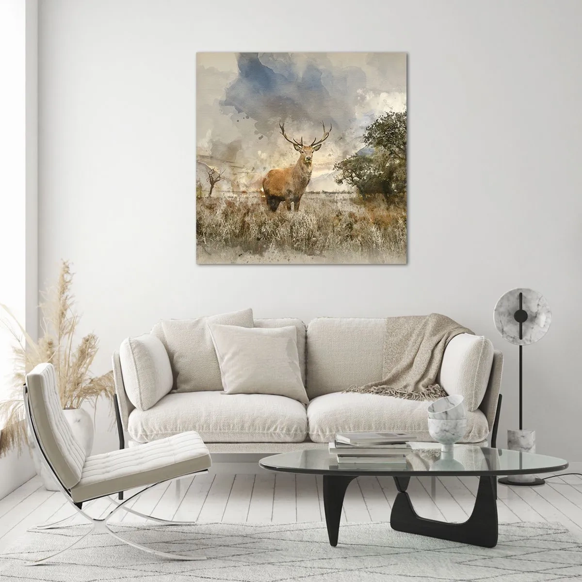 Schilderen op glas - Waardigheid - kracht - waardigheid - 60x60 cm