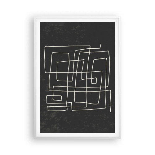 Poster in een witte lijst - Niet zo eenvoudig - 70x100 cm