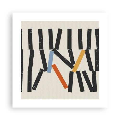 Poster - Domino – compositie - 40x40 cm