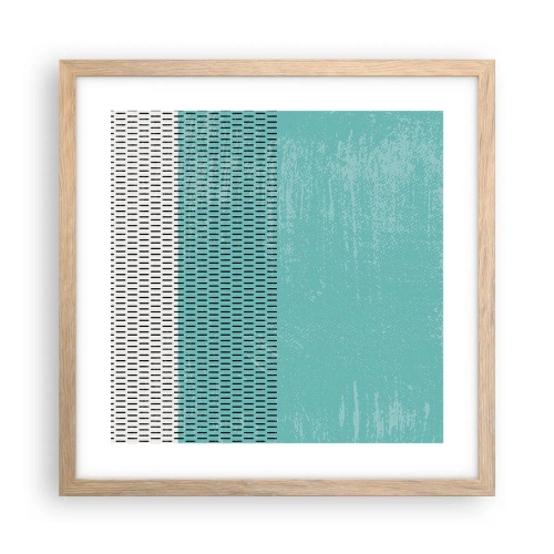 Een poster in een licht eiken lijst - Een uitgebalanceerde compositie - 40x40 cm