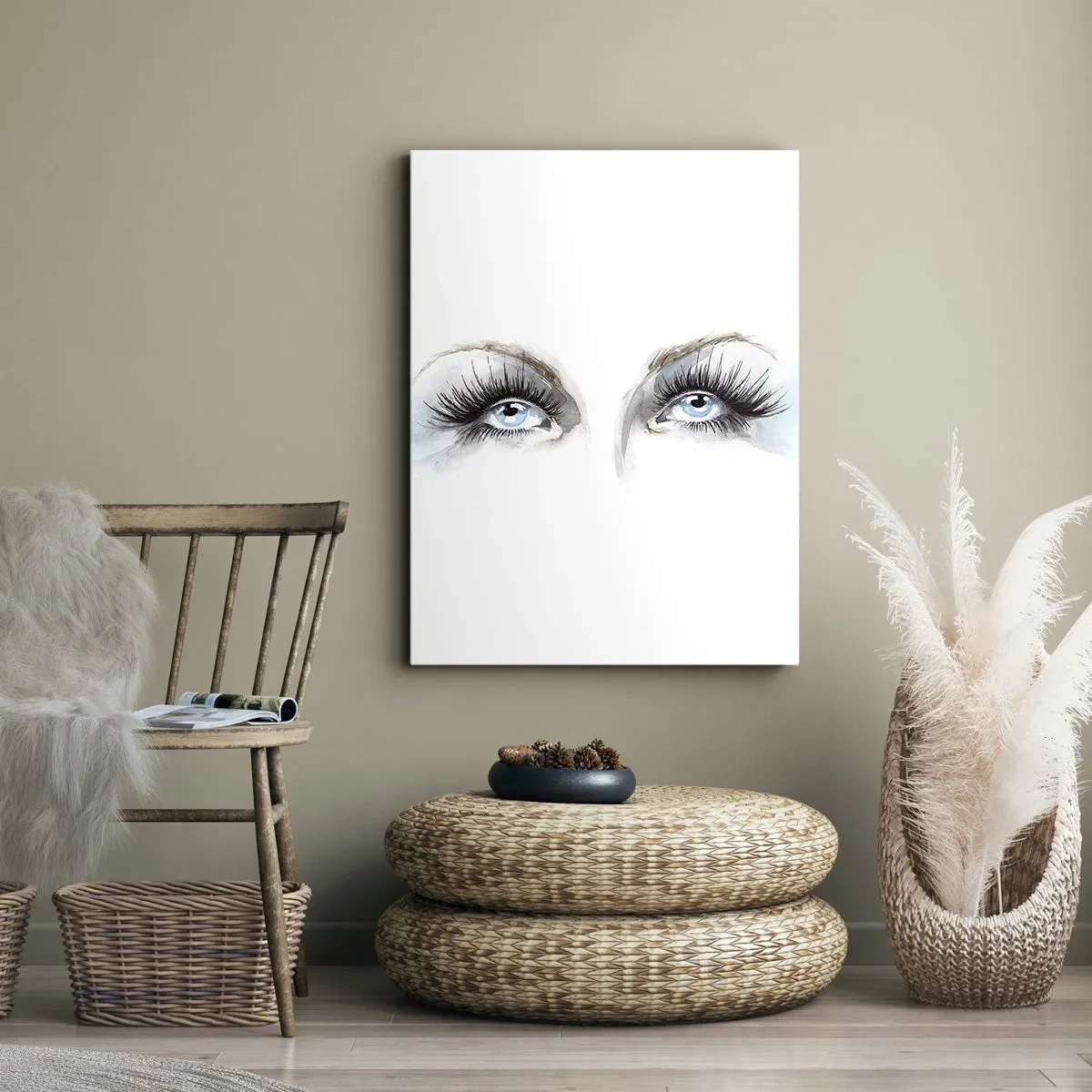 Schilderen op canvas - Ogen van een engel - 50x70 cm