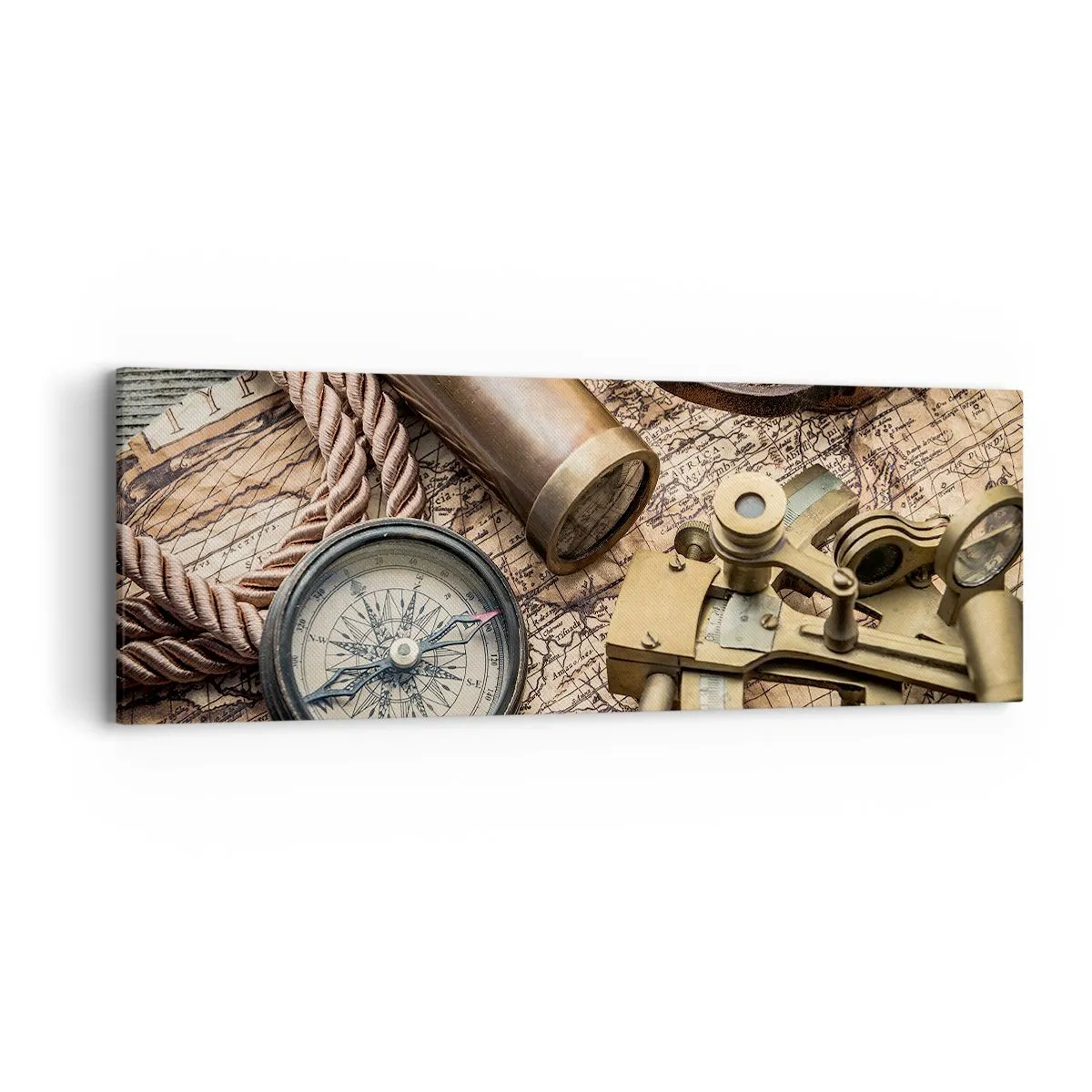 Schilderen op canvas - Zet koers - 90x30 cm