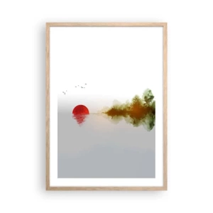 Een poster in een licht eiken lijst - Een belofte van vrede - 50x70 cm