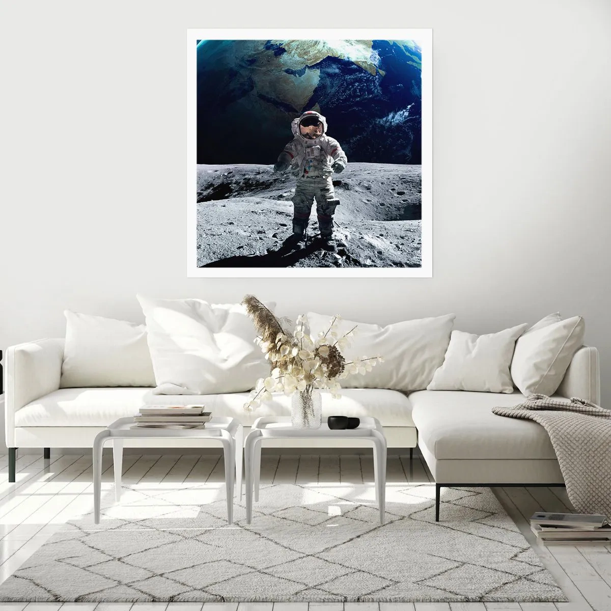 Poster - Groetjes van de maan - 30x30 cm