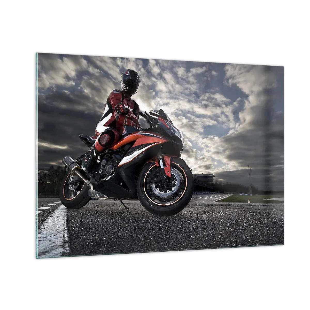 Schilderen op glas - Dark Rider - 100x70 cm
