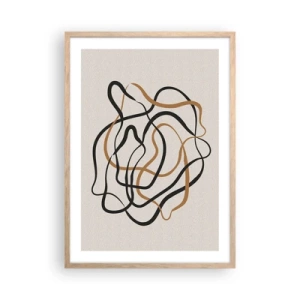 Een poster in een licht eiken lijst - Alles ging mis - 50x70 cm