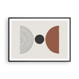 Poster in een zwarte lijst - Het middelpunt van de aandacht - 100x70 cm
