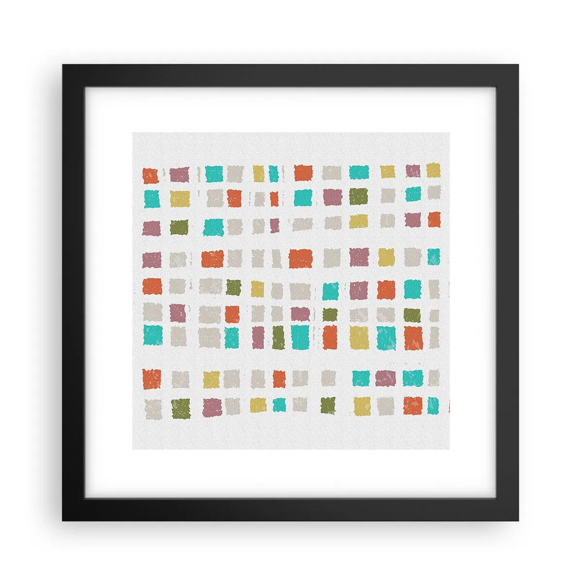 Poster in een zwarte lijst - Onbekend spel - 30x30 cm