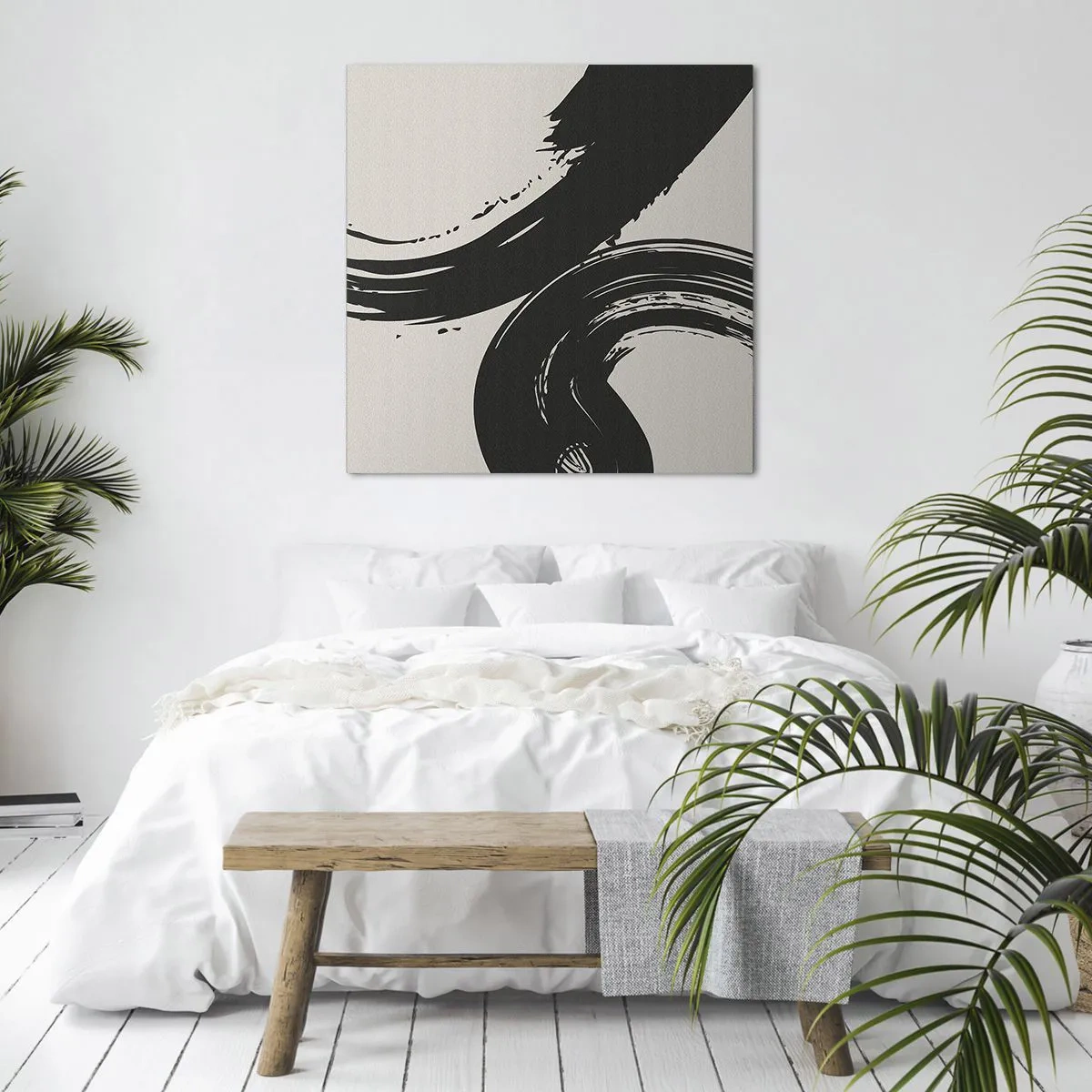 Schilderen op canvas - Vegend en cirkevormig - 70x70 cm