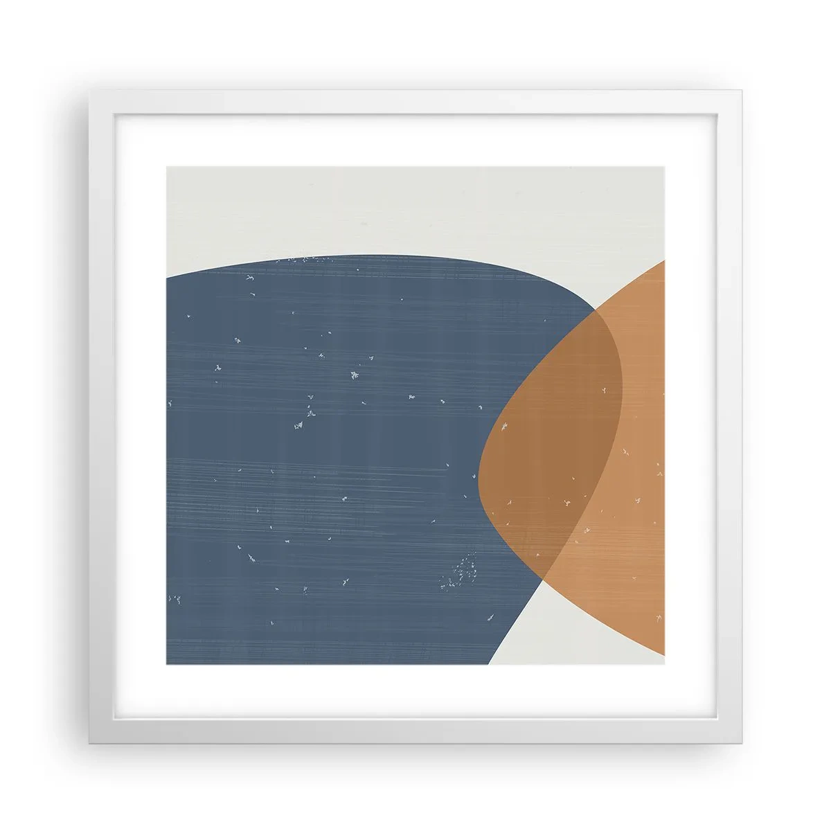 Poster in een witte lijst - Ovalen en invloeden - 40x40 cm