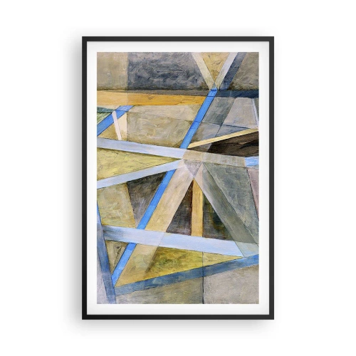 Poster in een zwarte lijst - Recht of diagonaal? - 61x91 cm