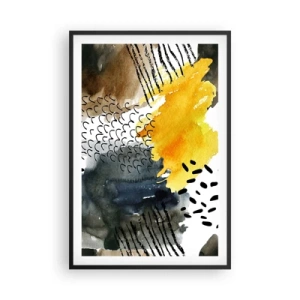 Poster in een zwarte lijst - Een ontmoeting van de elementen - 61x91 cm