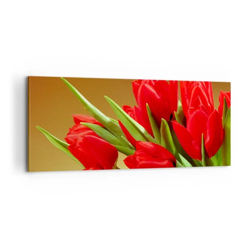 Schilderen op canvas - Een bos van lentevreugde - 100x40 cm