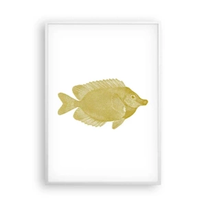 Poster in een witte lijst - Vis en dat is het - 70x100 cm