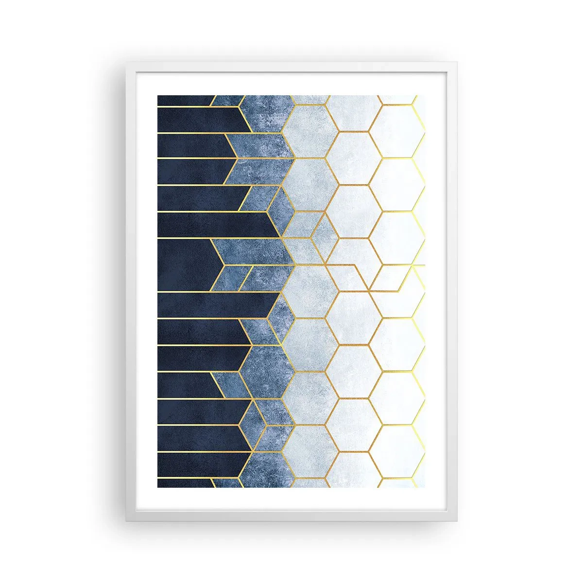 Poster in een witte lijst - Compositie in een gesyncopeerd ritme - 50x70 cm