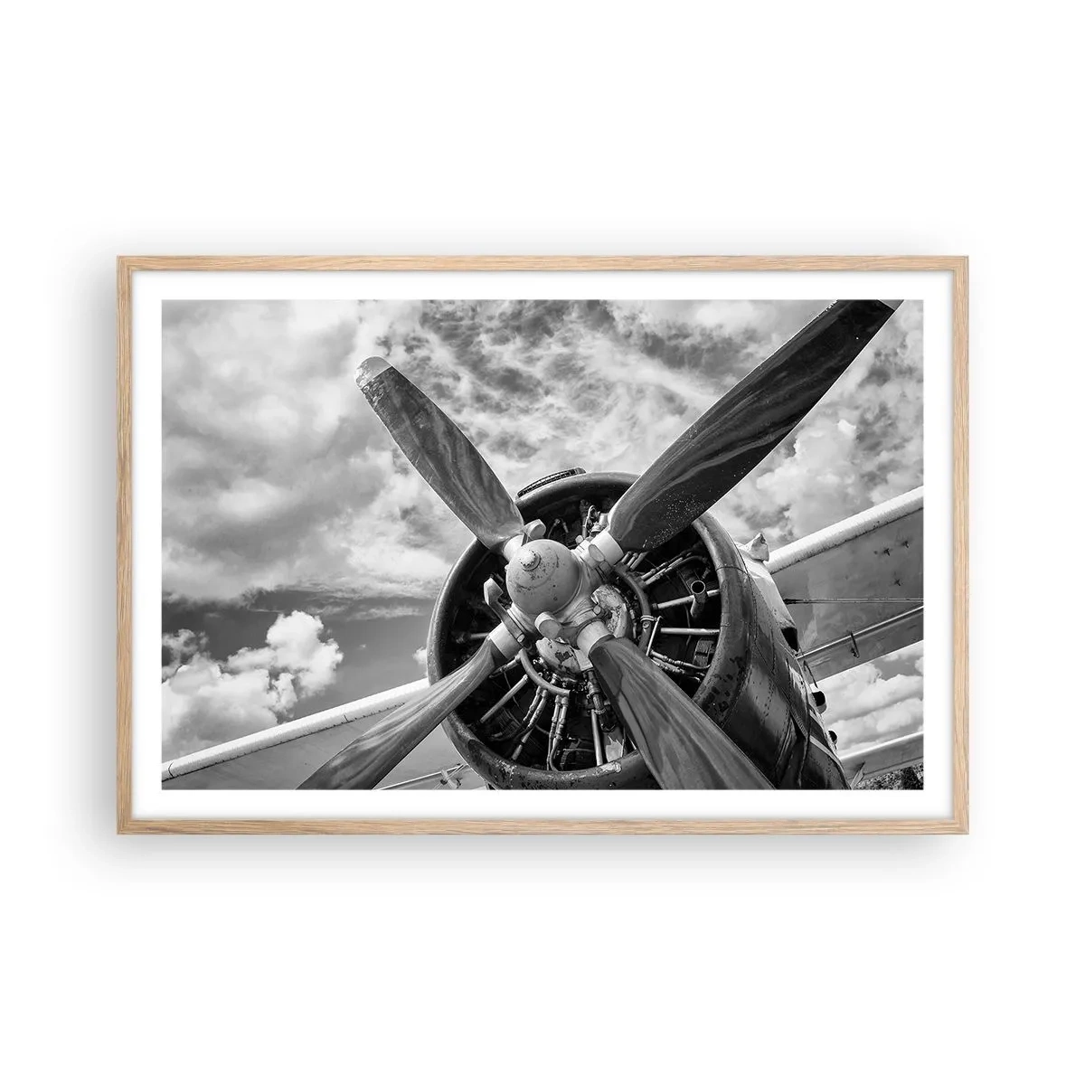 Een poster in een licht eiken lijst - Veroveraar van de lucht - 91x61 cm