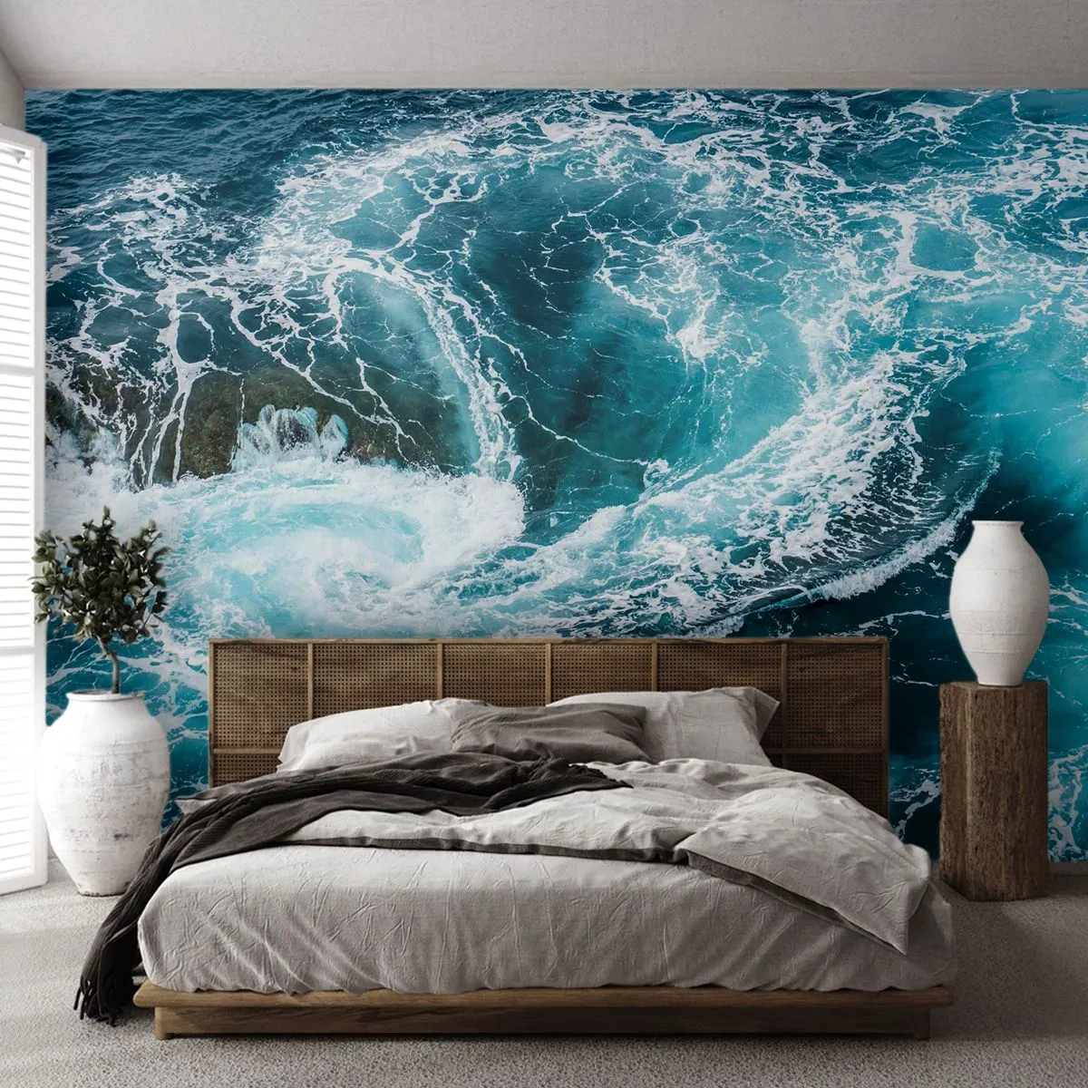 Fotobehang op maat Premium Sand - De poort naar het binnenste van de aarde - Zee, Abstractie, Deel