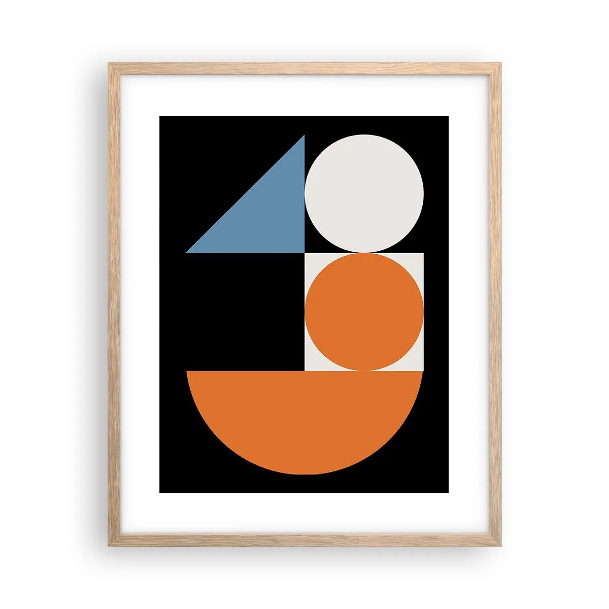 Een poster in een licht eiken lijst - Dacht lay-out - 40x50 cm