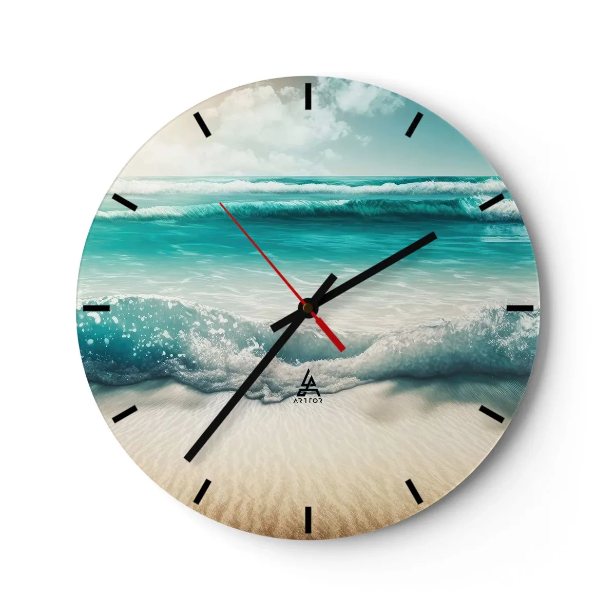 Wandklok - Klok - De vrede van de oceaan - 40x40 cm