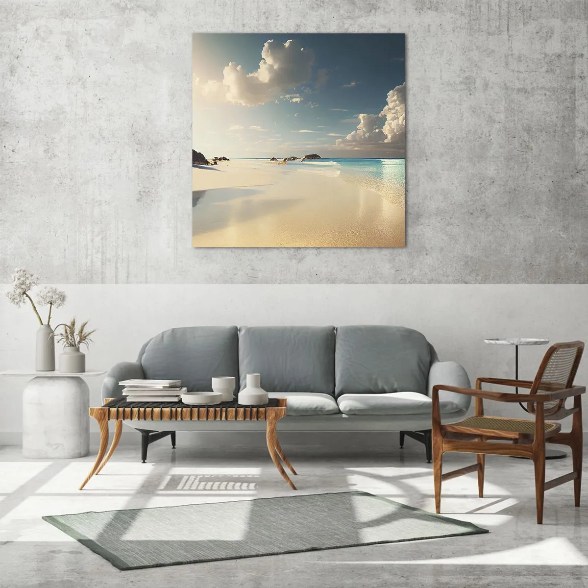 Schilderen op glas - Een droomdag - 70x70 cm