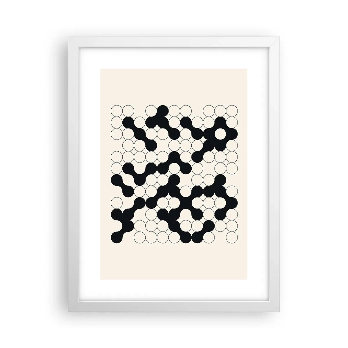 Poster in een witte lijst - Chinees spel – variatie - 30x40 cm