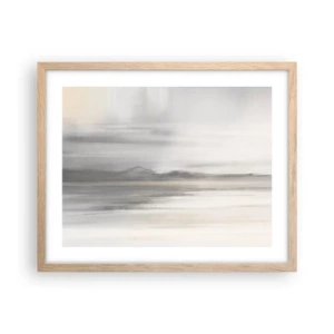 Een poster in een licht eiken lijst - Afstand in reflectie - 50x40 cm