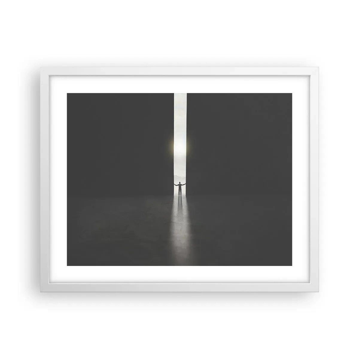 Poster in een witte lijst - Een stap naar een mooie toekomst - 50x40 cm