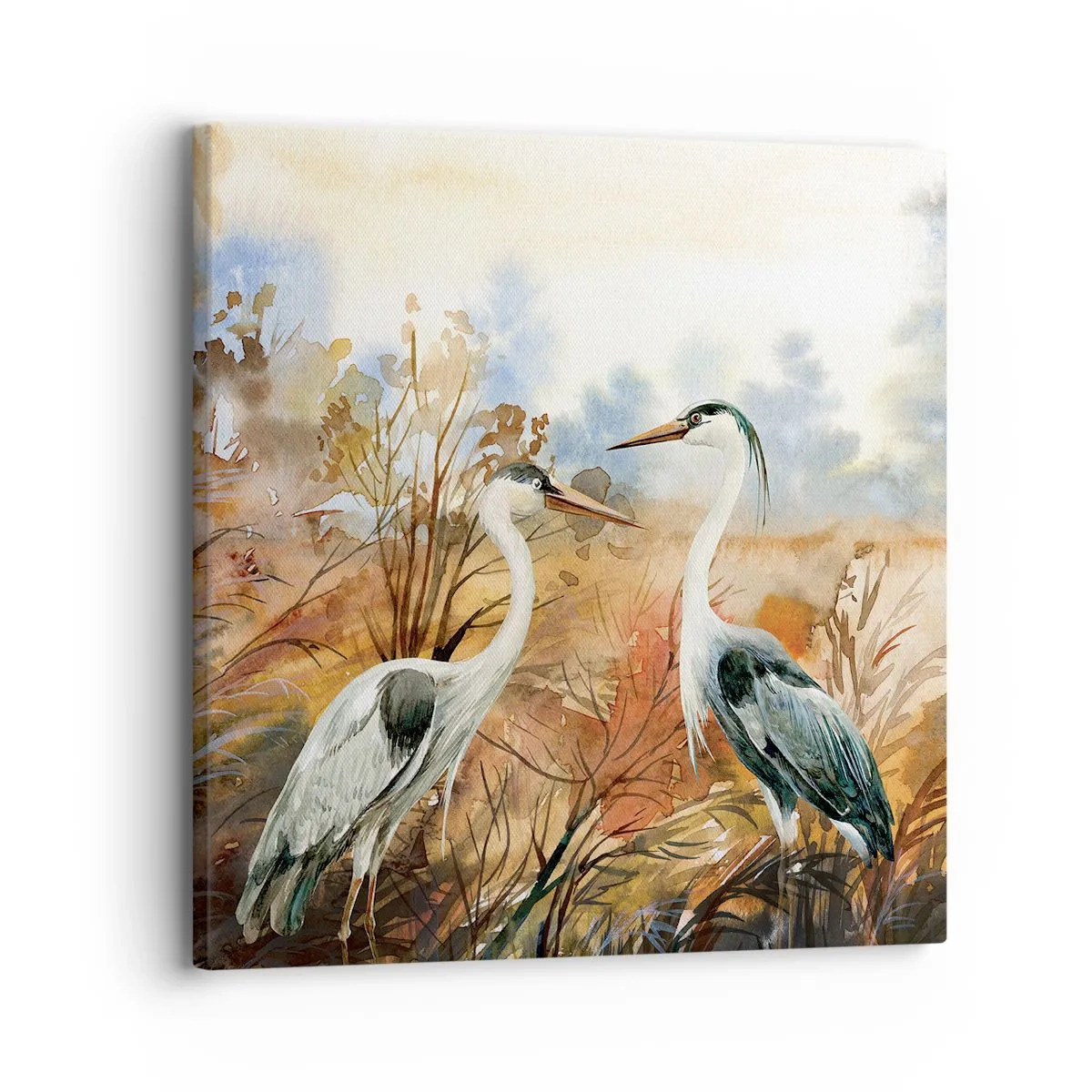 Schilderen op canvas - Waarheen in de herfst? - 30x30 cm
