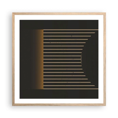 Een poster in een licht eiken lijst - Verken de duisternis - 60x60 cm