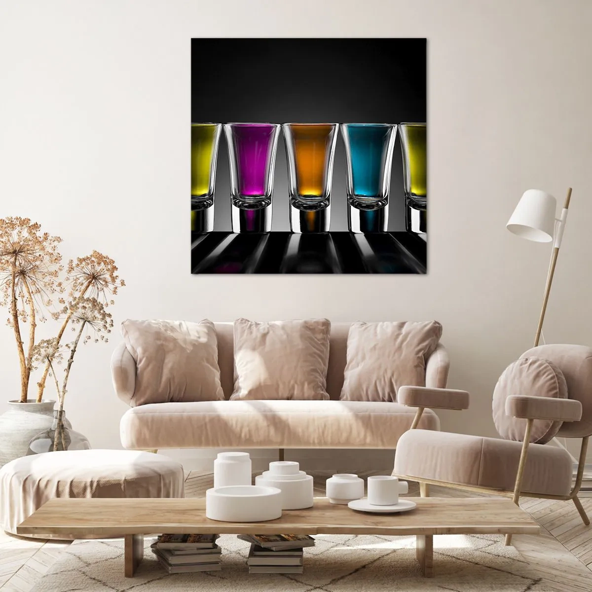 Schilderen op canvas - Kleuren van vreugde - 70x70 cm