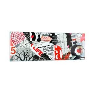 Schilderen op glas - Hipster-collage - 90x30 cm