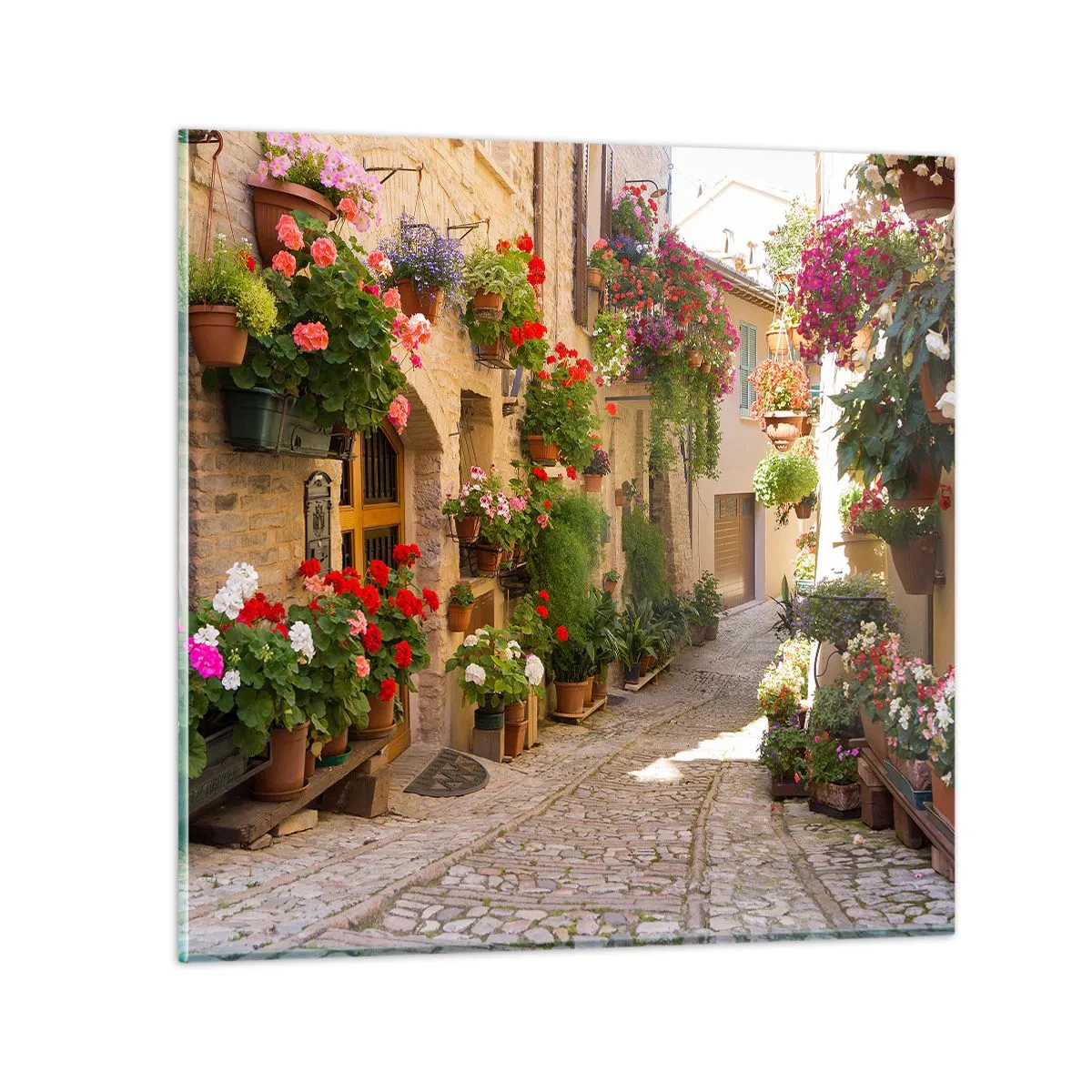 Schilderen op glas - In de vloed van bloemen - 30x30 cm