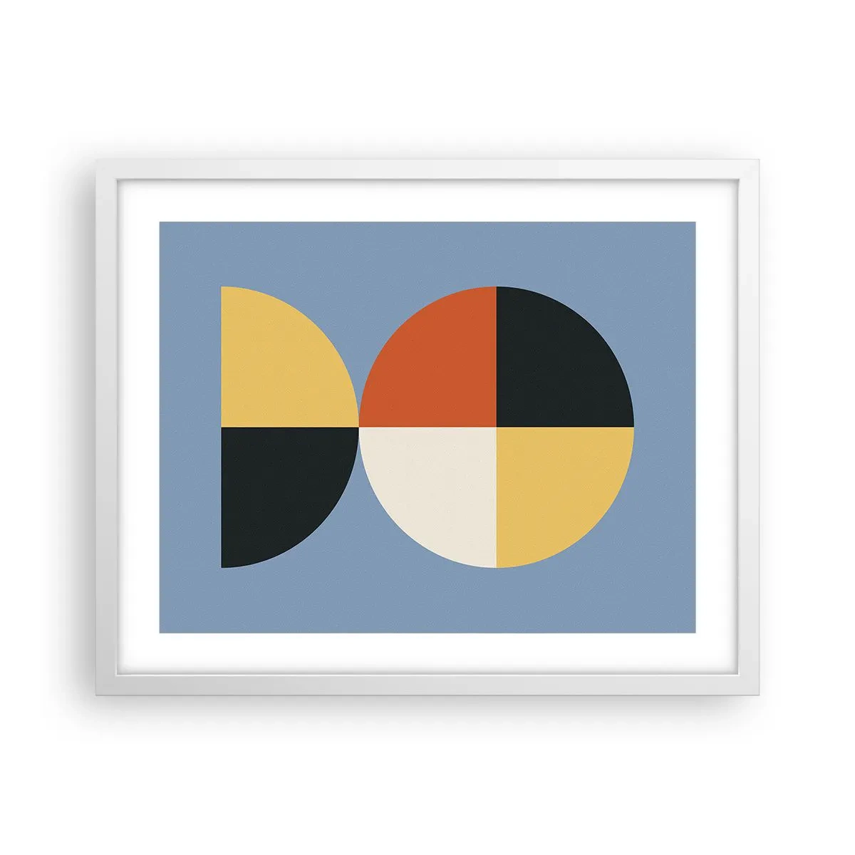 Poster in een witte lijst - Kijk en tel - 50x40 cm