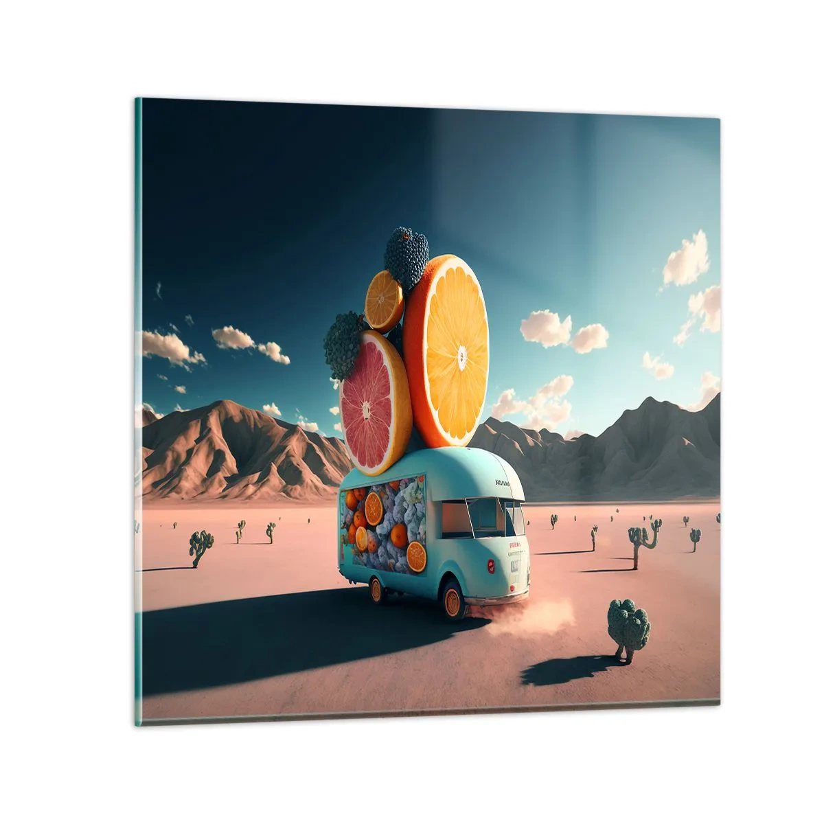 Schilderen op glas - De smaak van vakantie - 40x40 cm