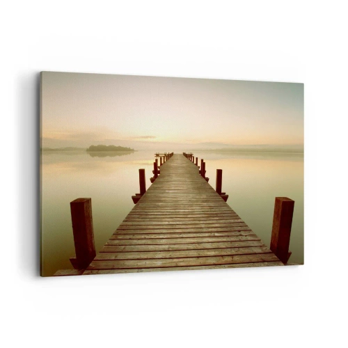 Schilderen op canvas - Aanbreken van de dag, licht - 100x70 cm