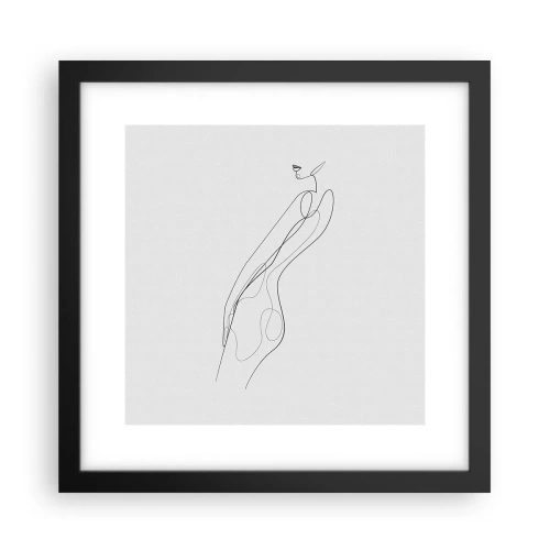 Poster in een zwarte lijst - Gewoon een belofte - 30x30 cm