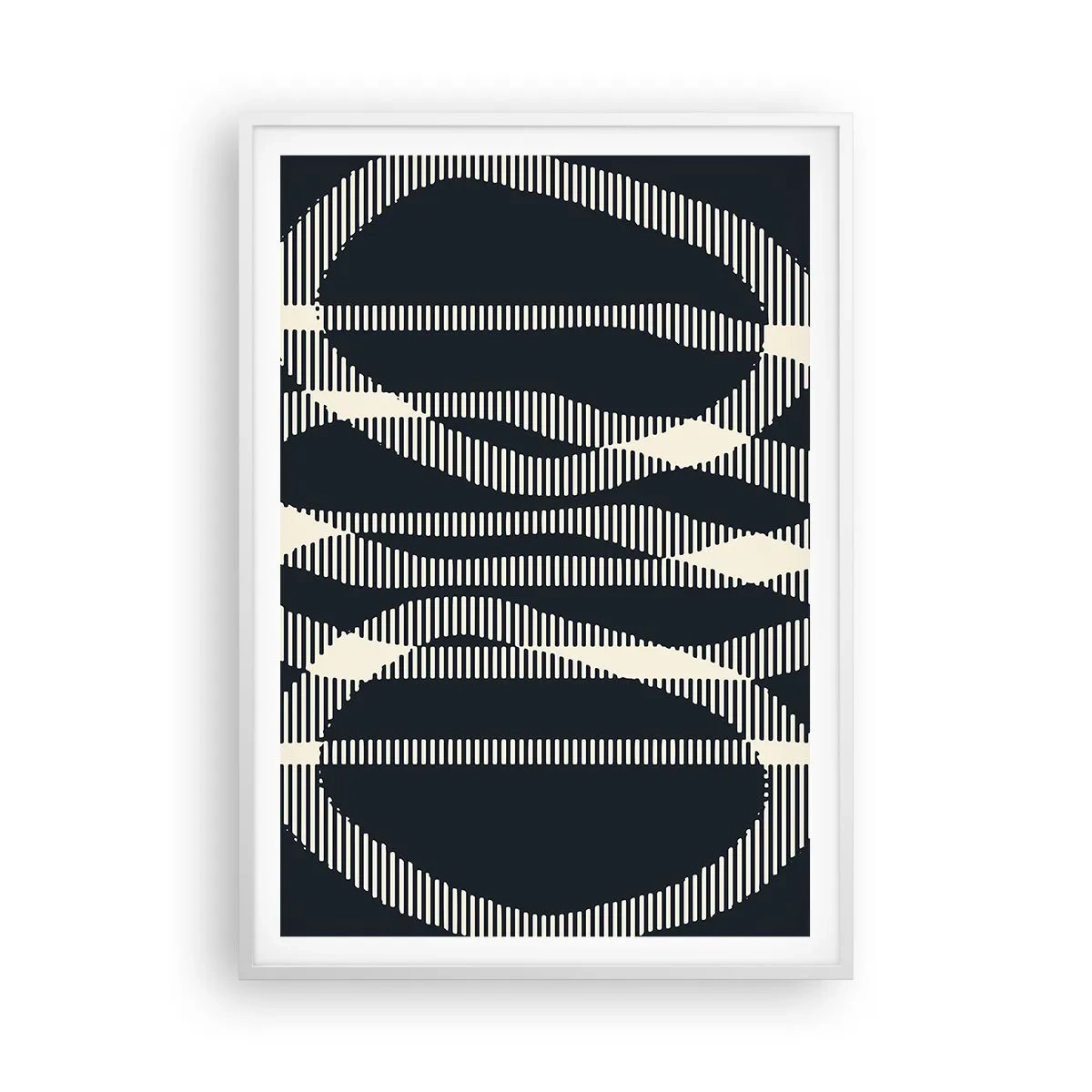 Poster in een witte lijst - Een poging om de duisternis te doorbreken - 70x100 cm