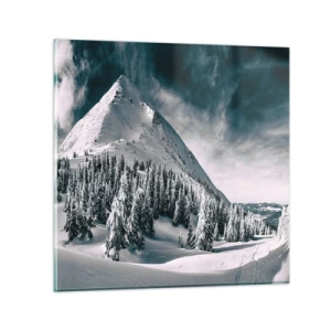 Schilderen op glas - Het land van sneeuw en ijs - 30x30 cm