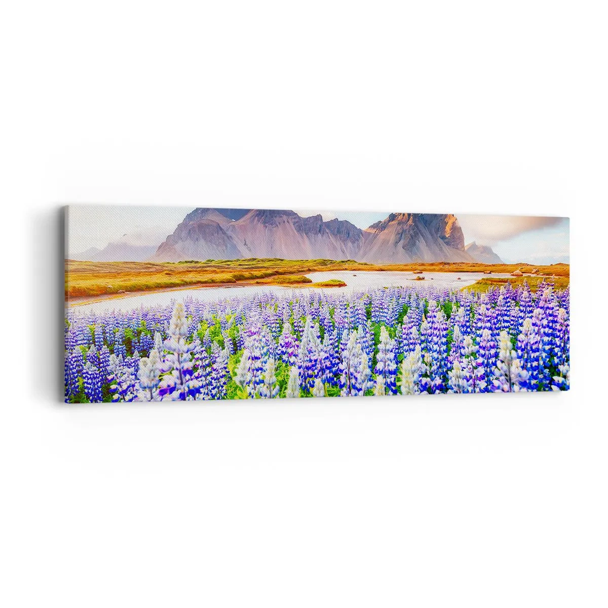 Schilderen op canvas - Kracht en soberheid naast zachtheid - 90x30 cm